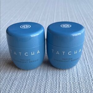 Tatcha Indigo overnight Repair serum in Cream mini set